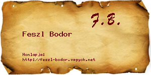 Feszl Bodor névjegykártya